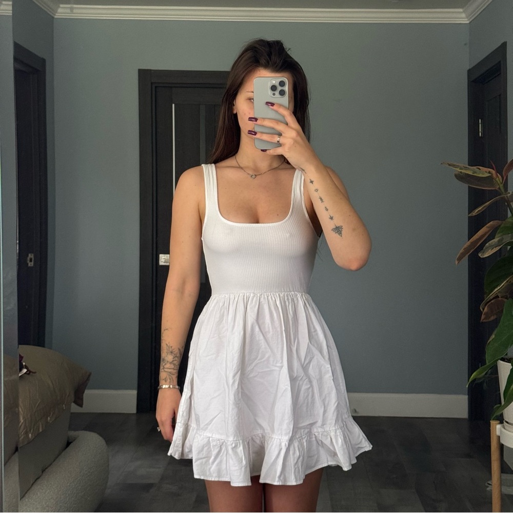 Elegant White Sleeveless Dress ZARA